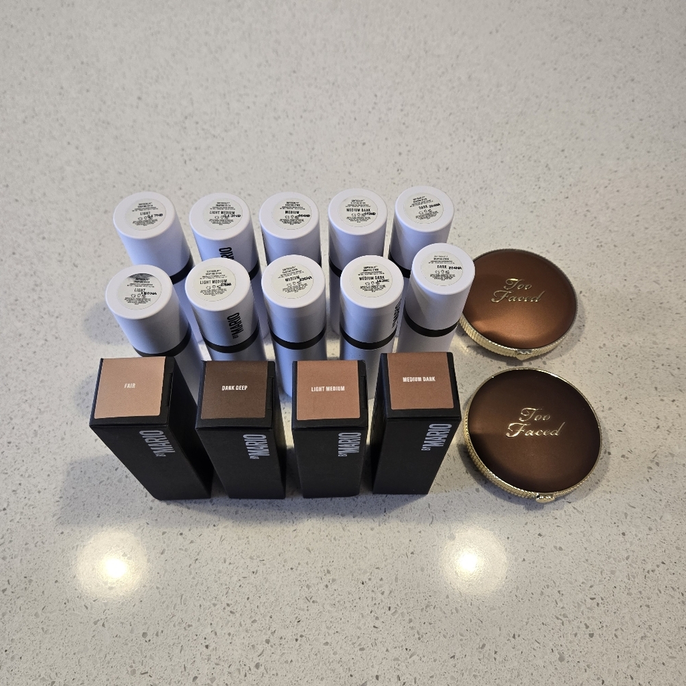Bundle Deal: 14 Makeup By Mario Shaping Sticks + 2 Too Faced Bronzers (NEW)